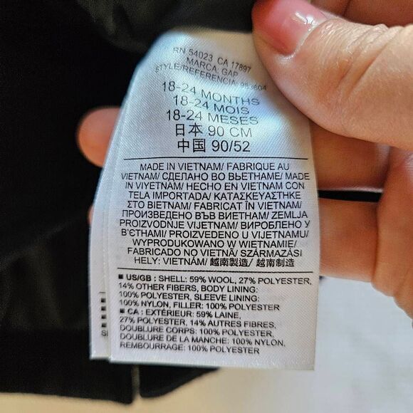 Baby Gap Navy Pea/Puffer Coat Size 18-24 Months - Picture 5 of 6